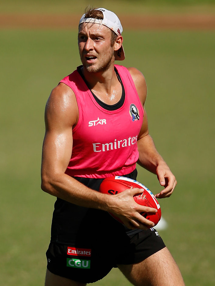 AFL 2016 Training - Collingwood 130116 Ben Reid is a bit sore, but not injured, insisted football chief Neil Balme - ${keywords}